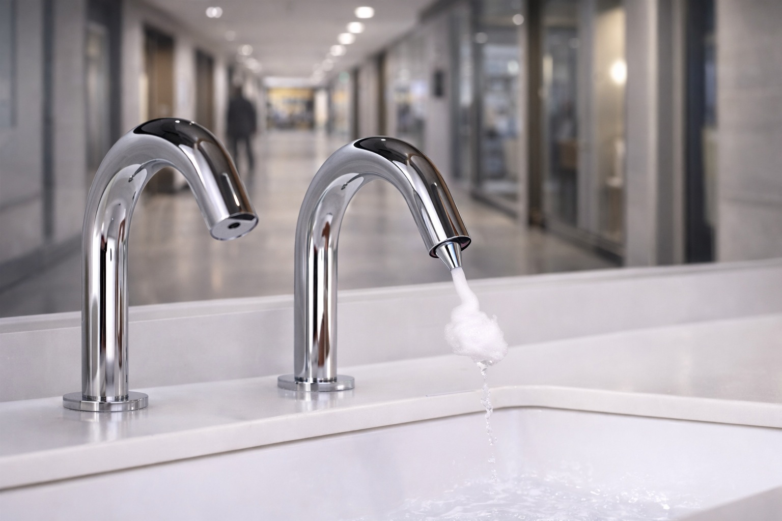 BathSelect wall mount touchless wash station concept image
